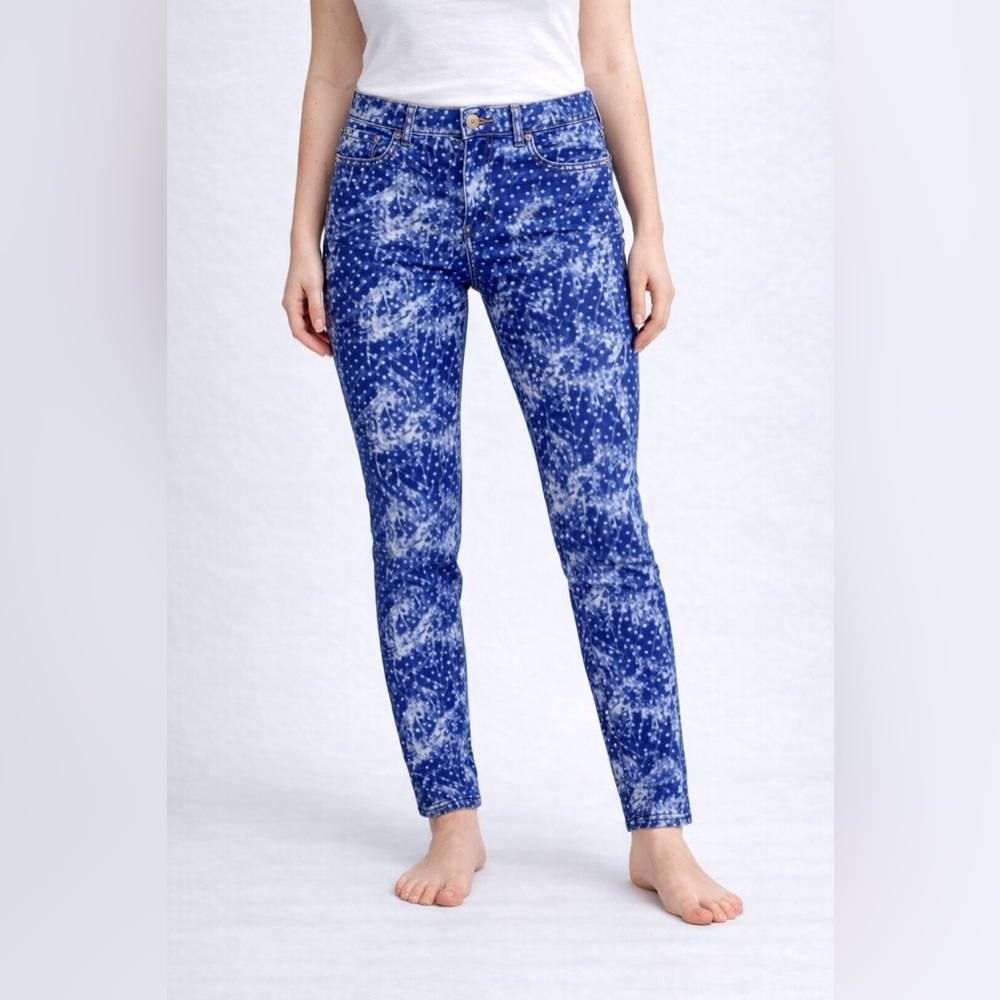 Wallflower Skinny Jeans Size 1 Blue with white polka dots FUN!